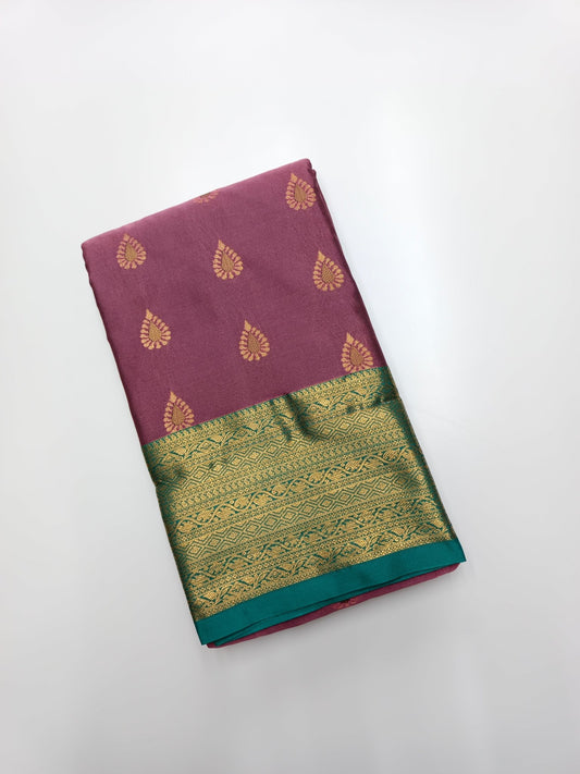 KANCHIPURAM SEMI SILK SAREE - B S CHANNABASAPPA & SONS