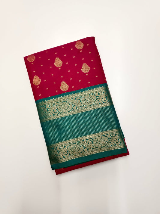 KANCHIPURAM SEMI SILK SAREE - B S CHANNABASAPPA & SONS