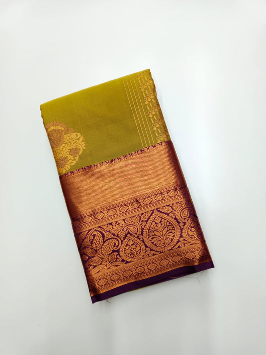 KANCHIPURAM SEMI SILK SAREE - B S CHANNABASAPPA & SONS