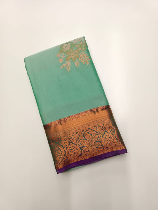 KANCHIPURAM SEMI SILK SAREE - B S CHANNABASAPPA & SONS