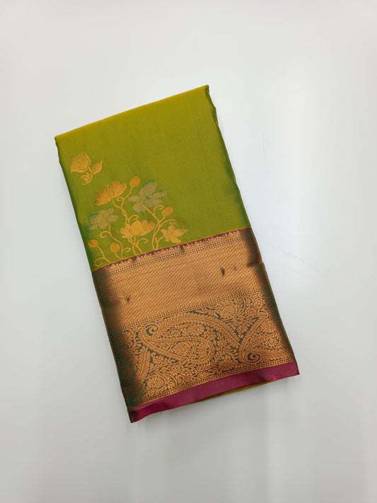 KANCHIPURAM SEMI SILK SAREE - B S CHANNABASAPPA & SONS