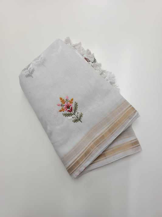 FANCY LENIN COTTON SAREE