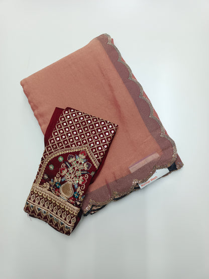FANCY WORK SAREE