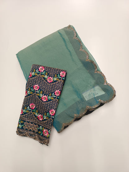 FANCY WORK SAREE