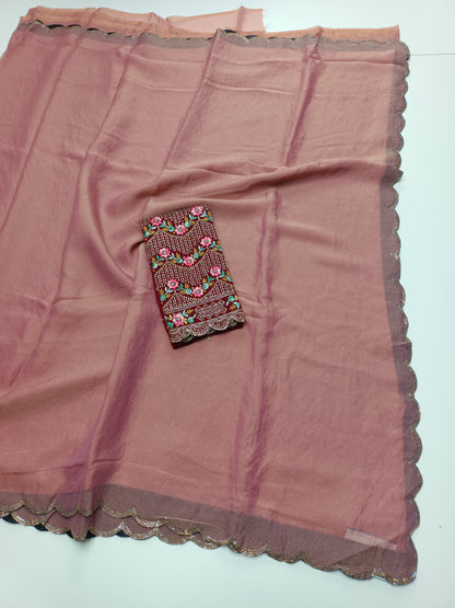 FANCY WORK SAREE