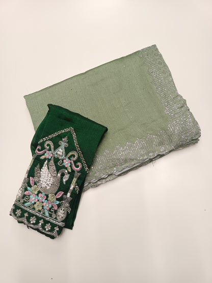 FANCY WORK SAREE