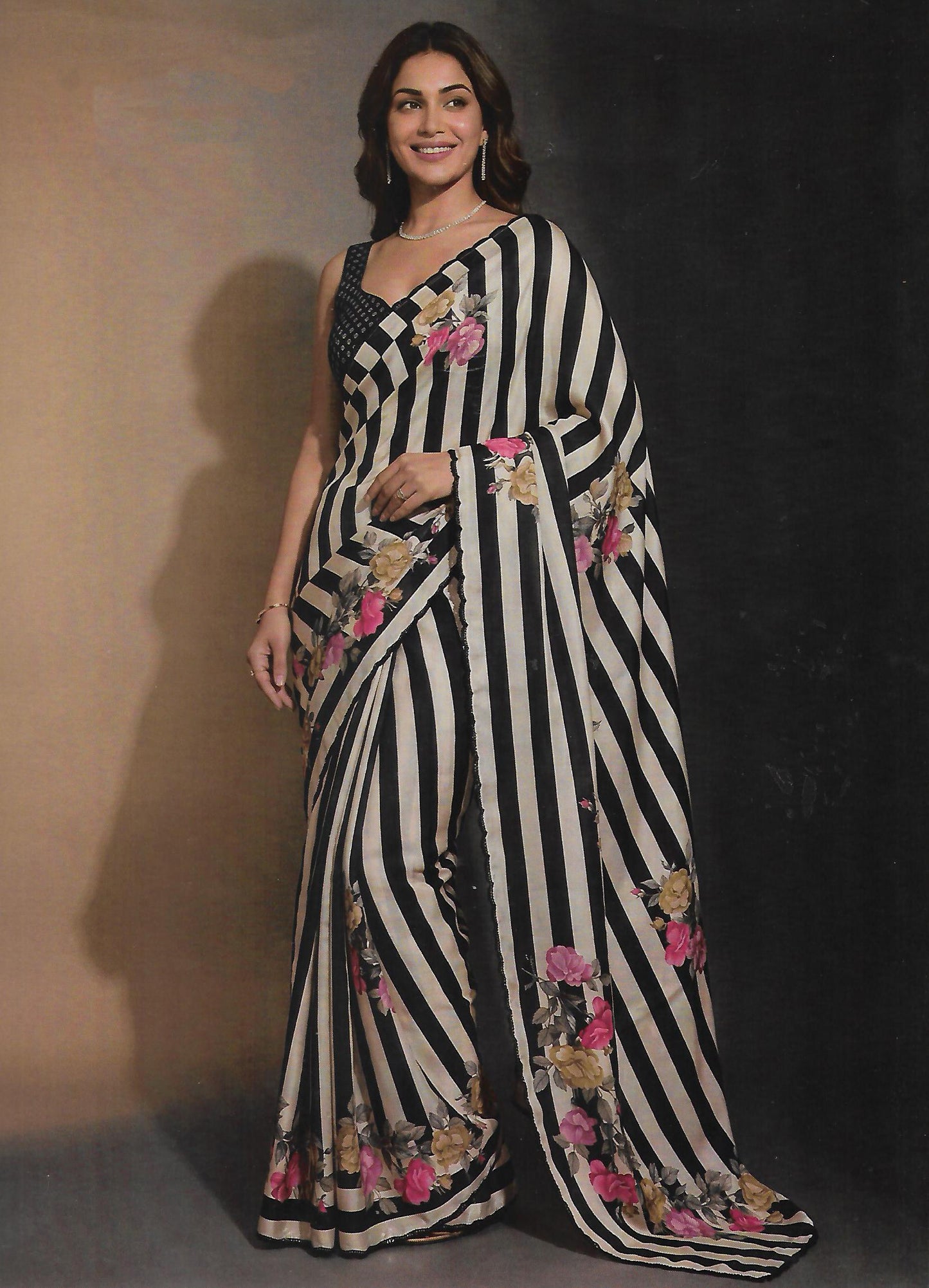 FANCY ORGANZA CREPE SAREE