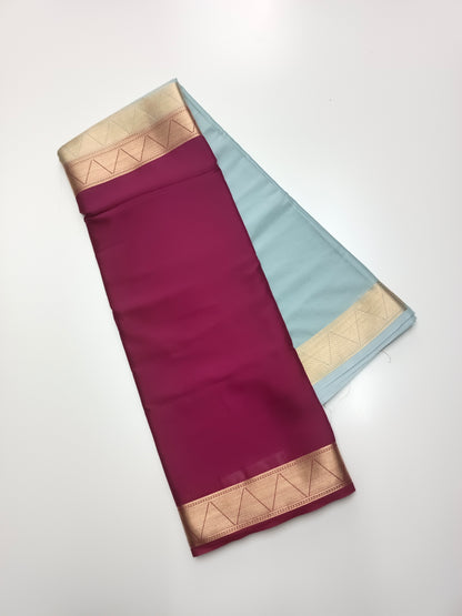 2D SEMI CREPE SILK SAREE