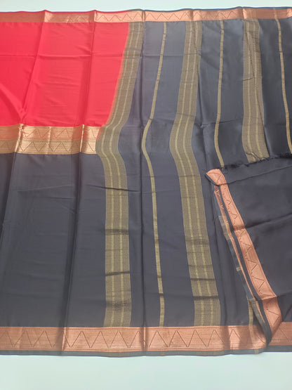 2D SEMI CREPE SILK SAREE