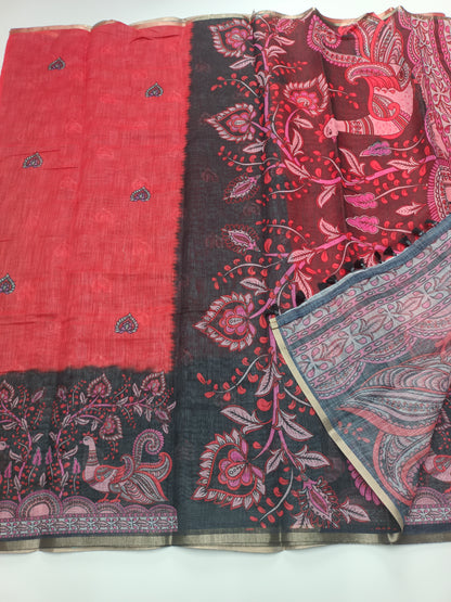 FANCY LENIN COTTON SAREE