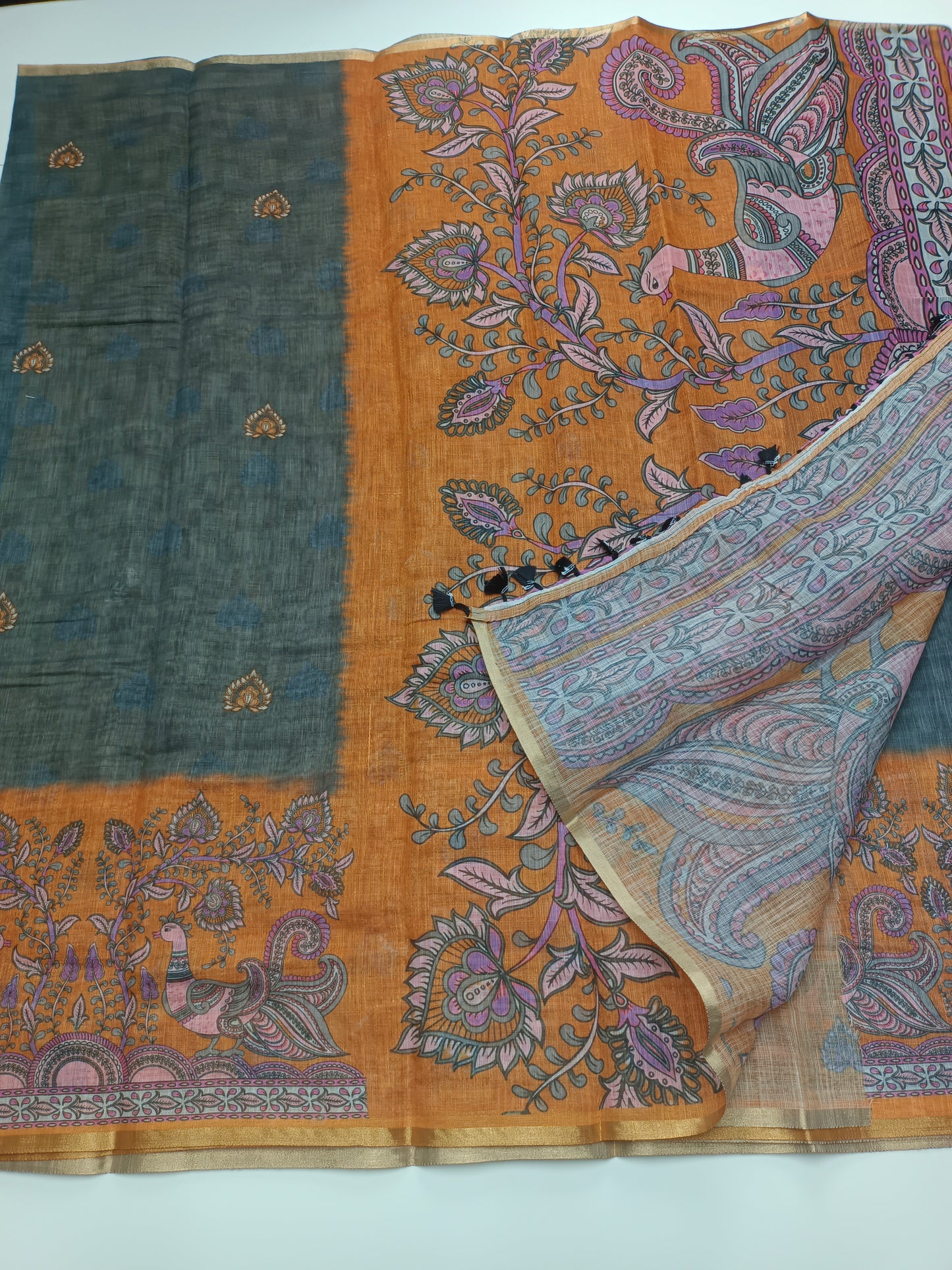 FANCY LENIN COTTON SAREE