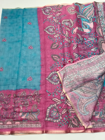 FANCY LENIN COTTON SAREE