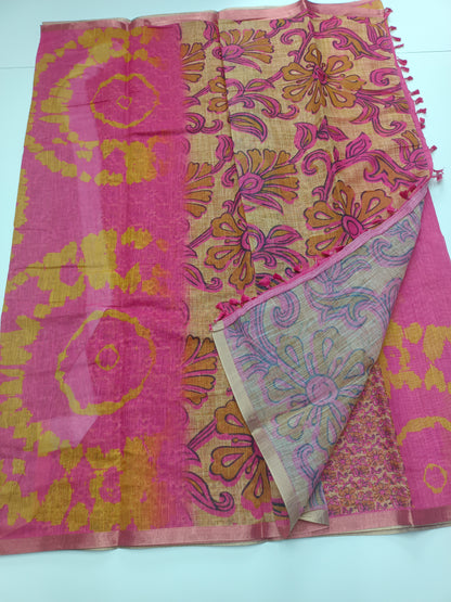 FANCY LENIN COTTON SAREE