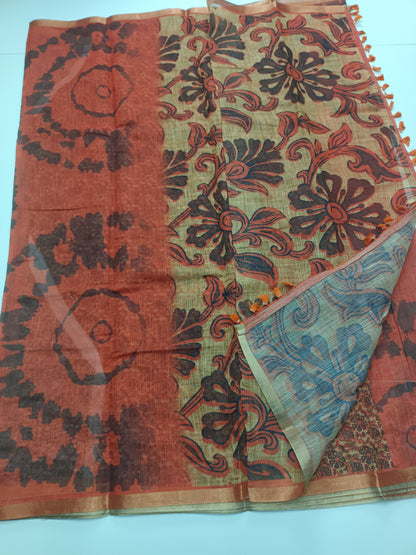 FANCY LENIN COTTON SAREE