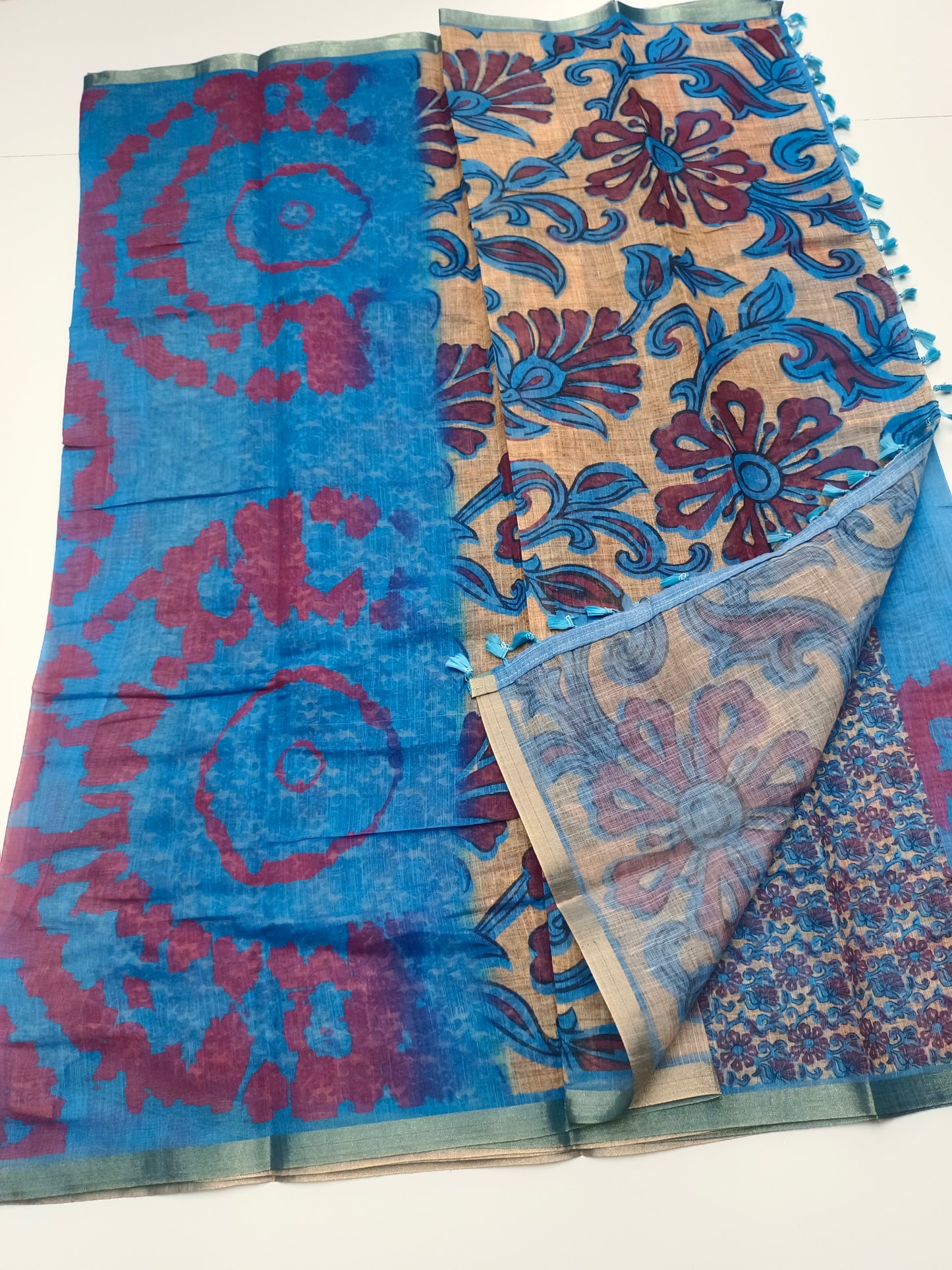 FANCY LENIN COTTON SAREE