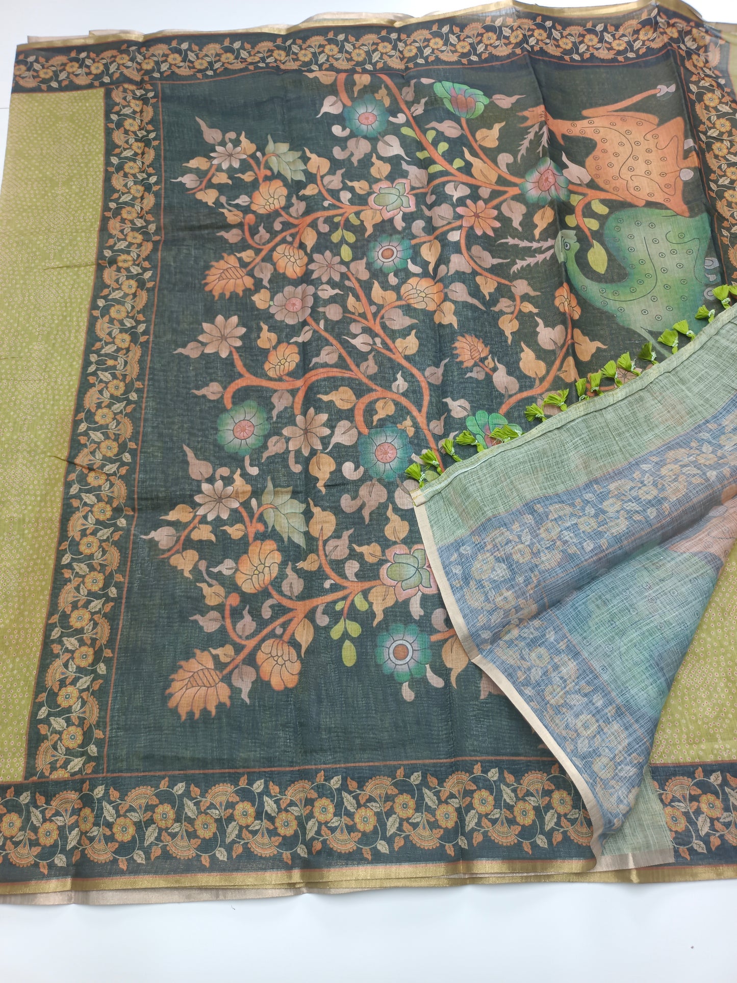 FANCY LENIN COTTON SAREE
