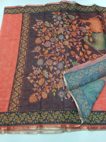 FANCY LENIN COTTON SAREE