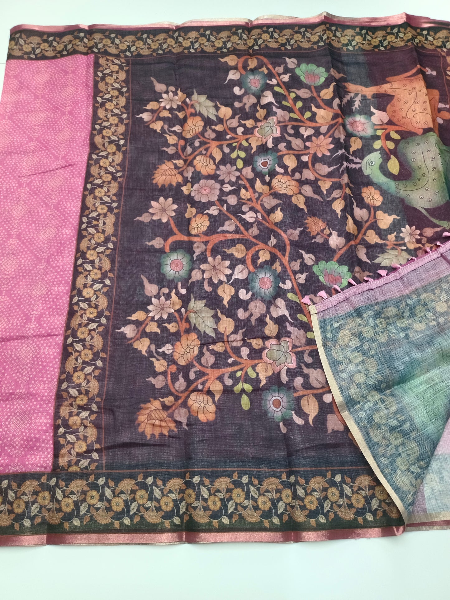 FANCY LENIN COTTON SAREE