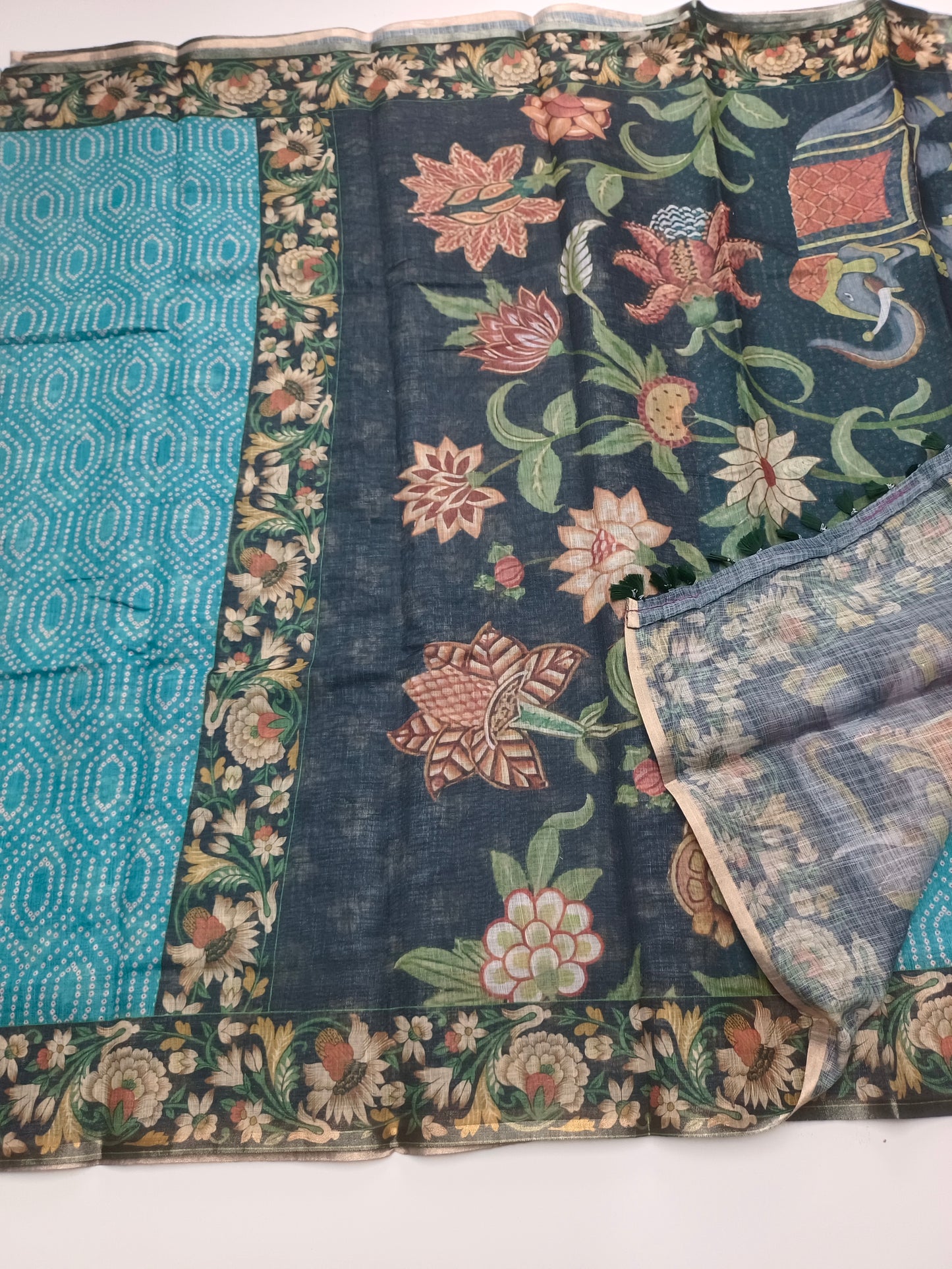 FANCY LENIN COTTON SAREE