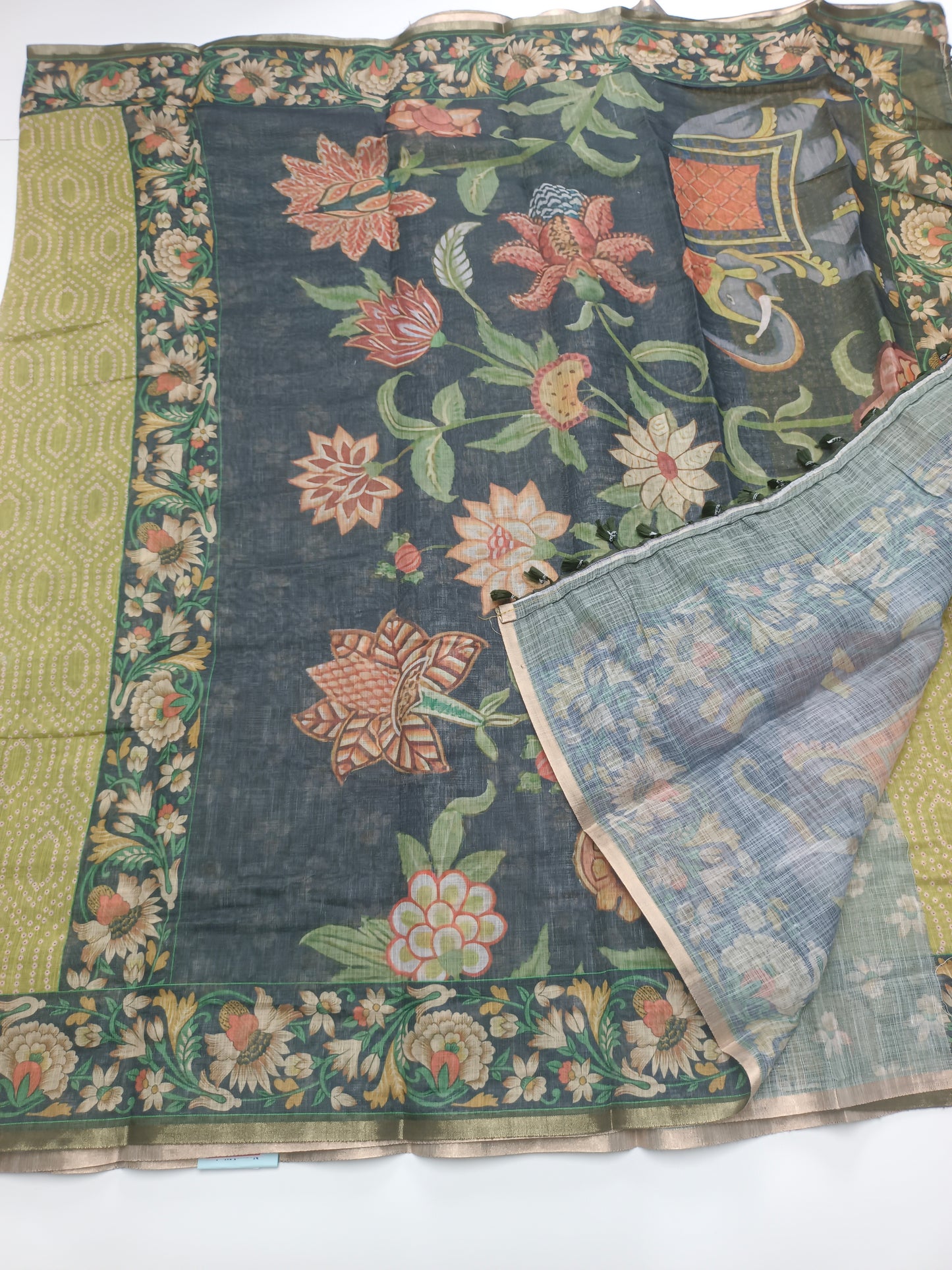 FANCY LENIN COTTON SAREE