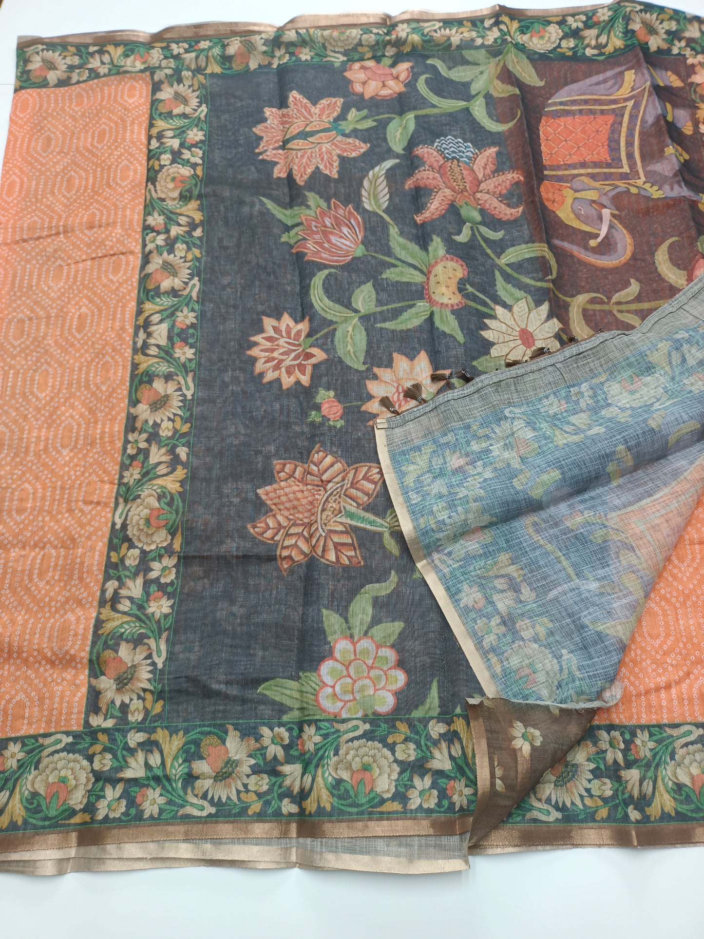 FANCY LENIN COTTON SAREE
