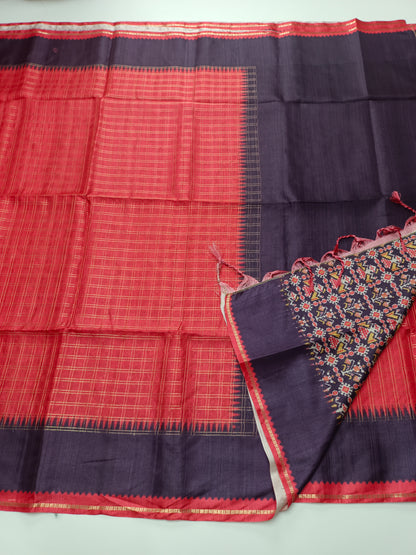 FANCY MATKA TUSSER SILK SAREE