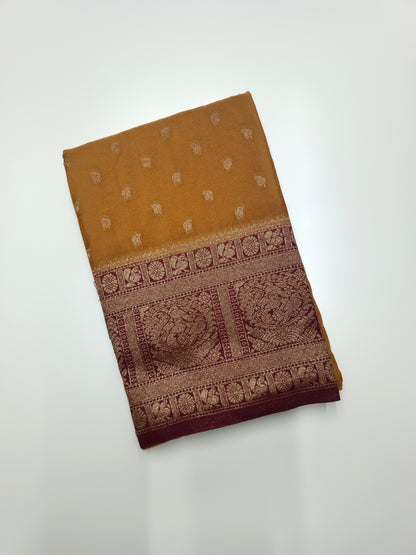 FANCY CHINON CREPE SAREE