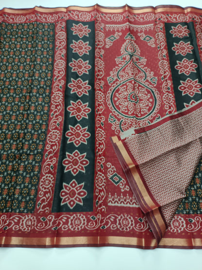 FANCY PRINTED COTTON SAREE