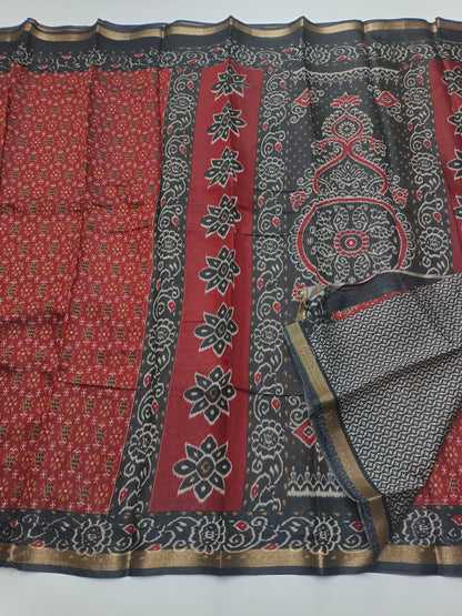 FANCY PRINTED COTTON SAREE