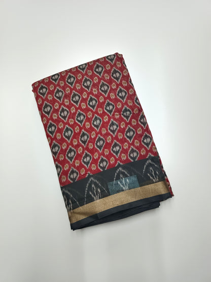 FANCY PRINTED COTTON SAREE