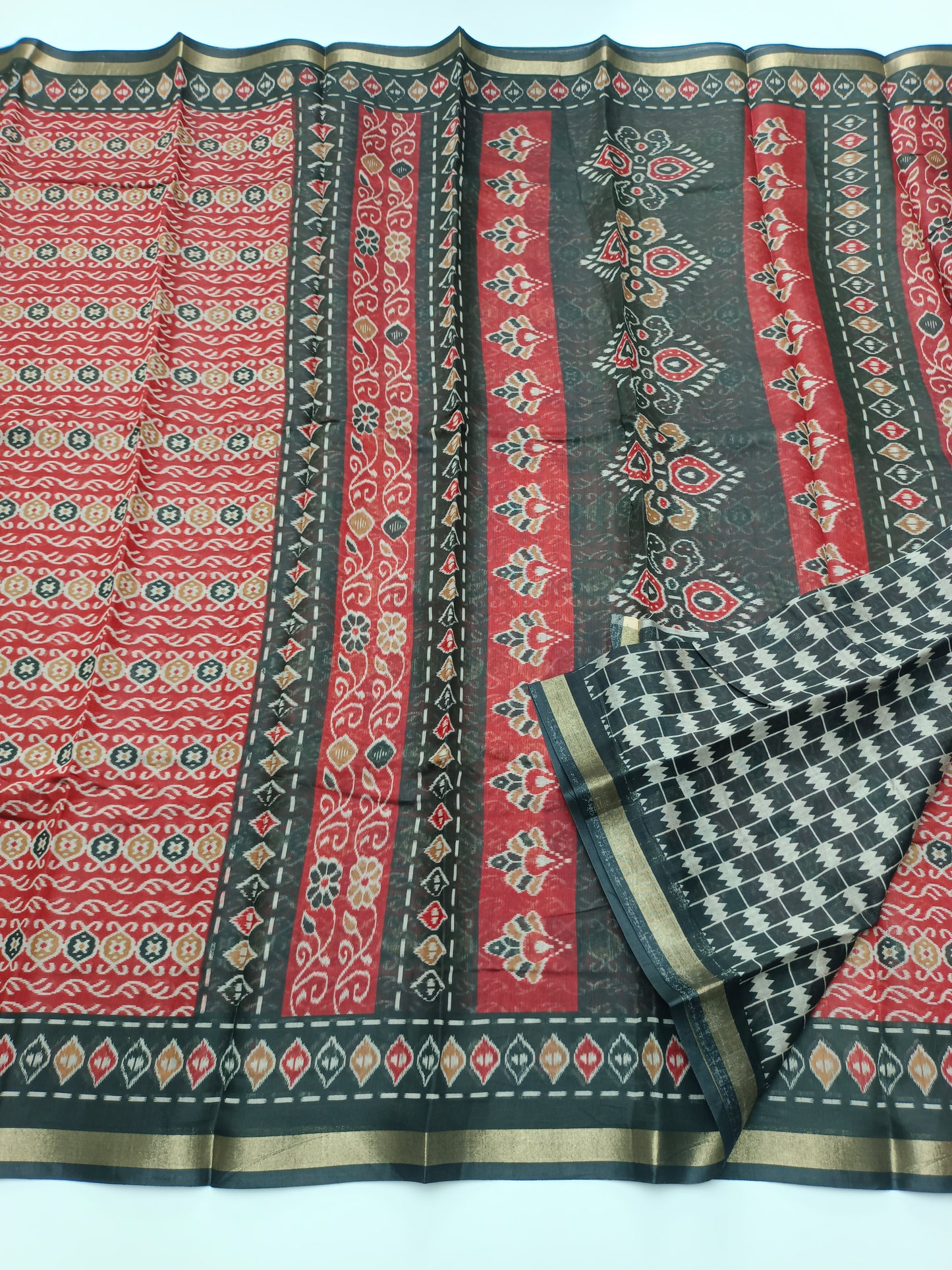 FANCY PRINTED COTTON SAREE