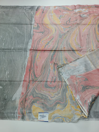 FANCY MARBLE PRINTED BHAGALPURI SAREE