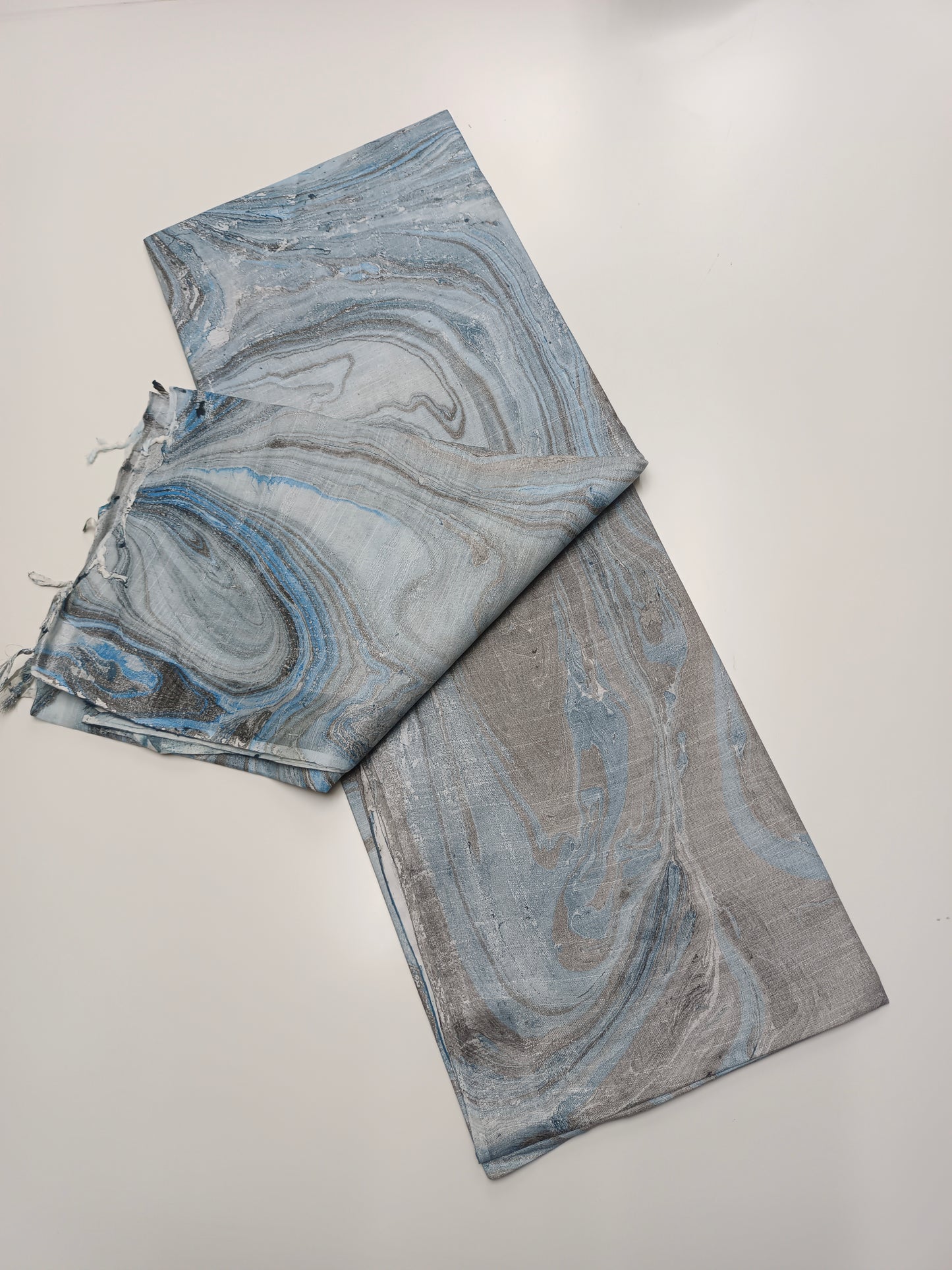 FANCY MARBLE PRINTED BHAGALPURI SAREE