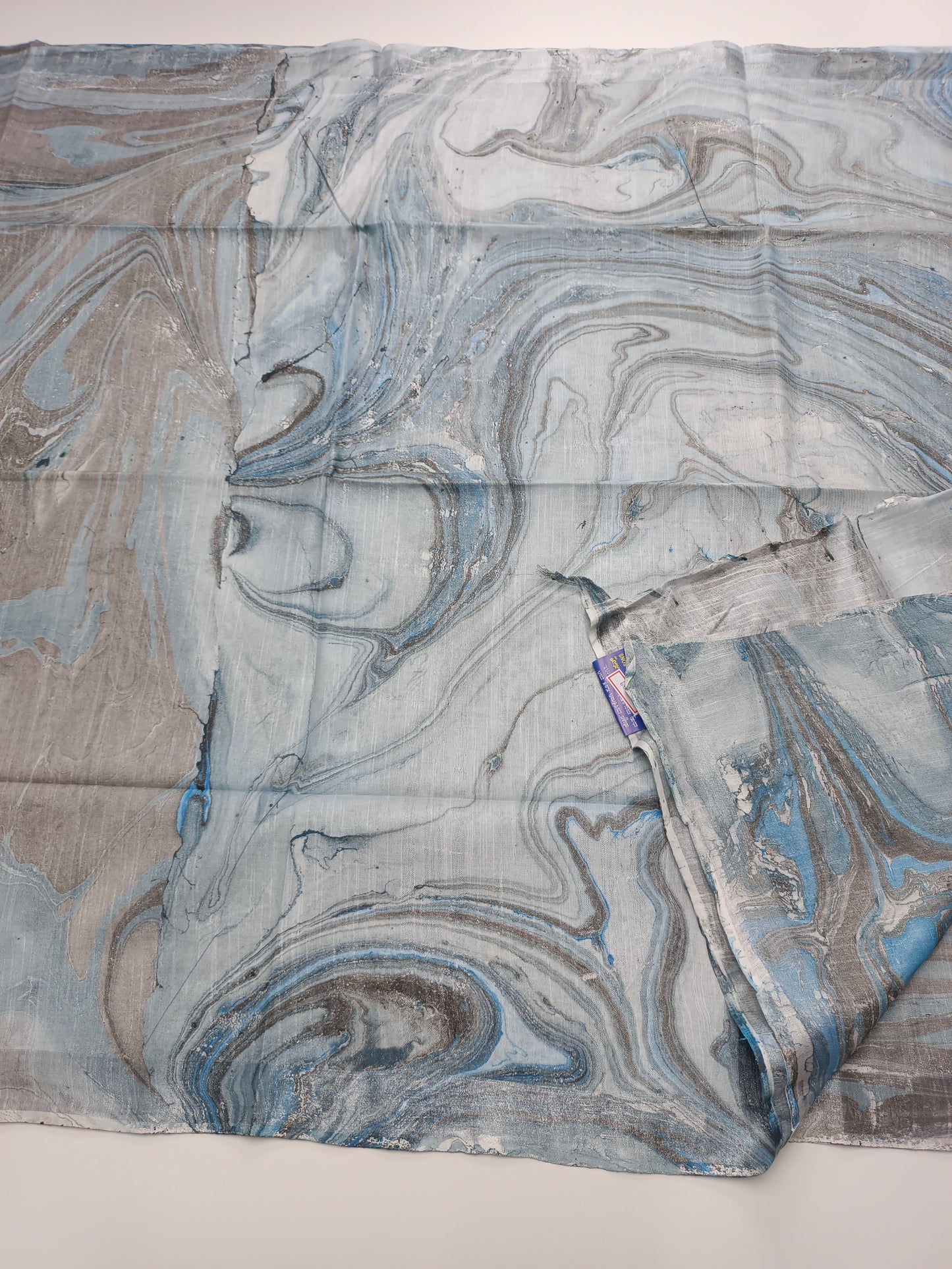 FANCY MARBLE PRINTED BHAGALPURI SAREE
