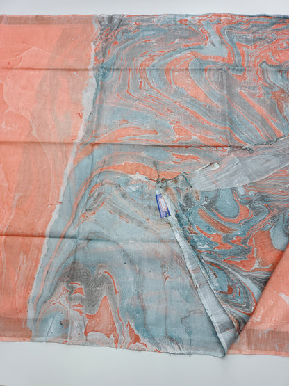 FANCY MARBLE PRINTED BHAGALPURI SAREE