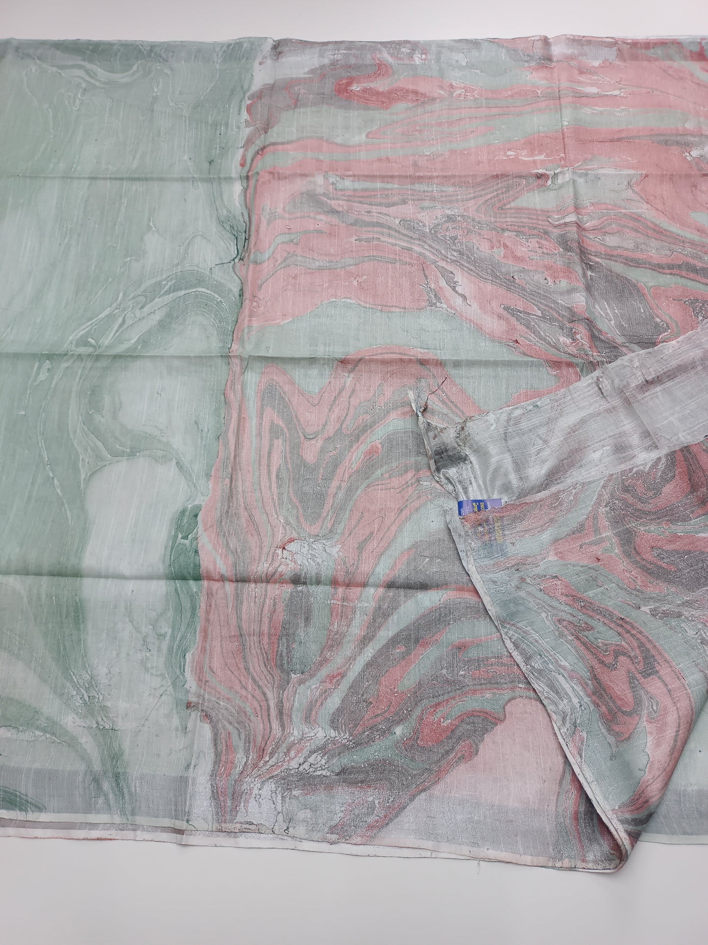 FANCY MARBLE PRINTED BHAGALPURI SAREE