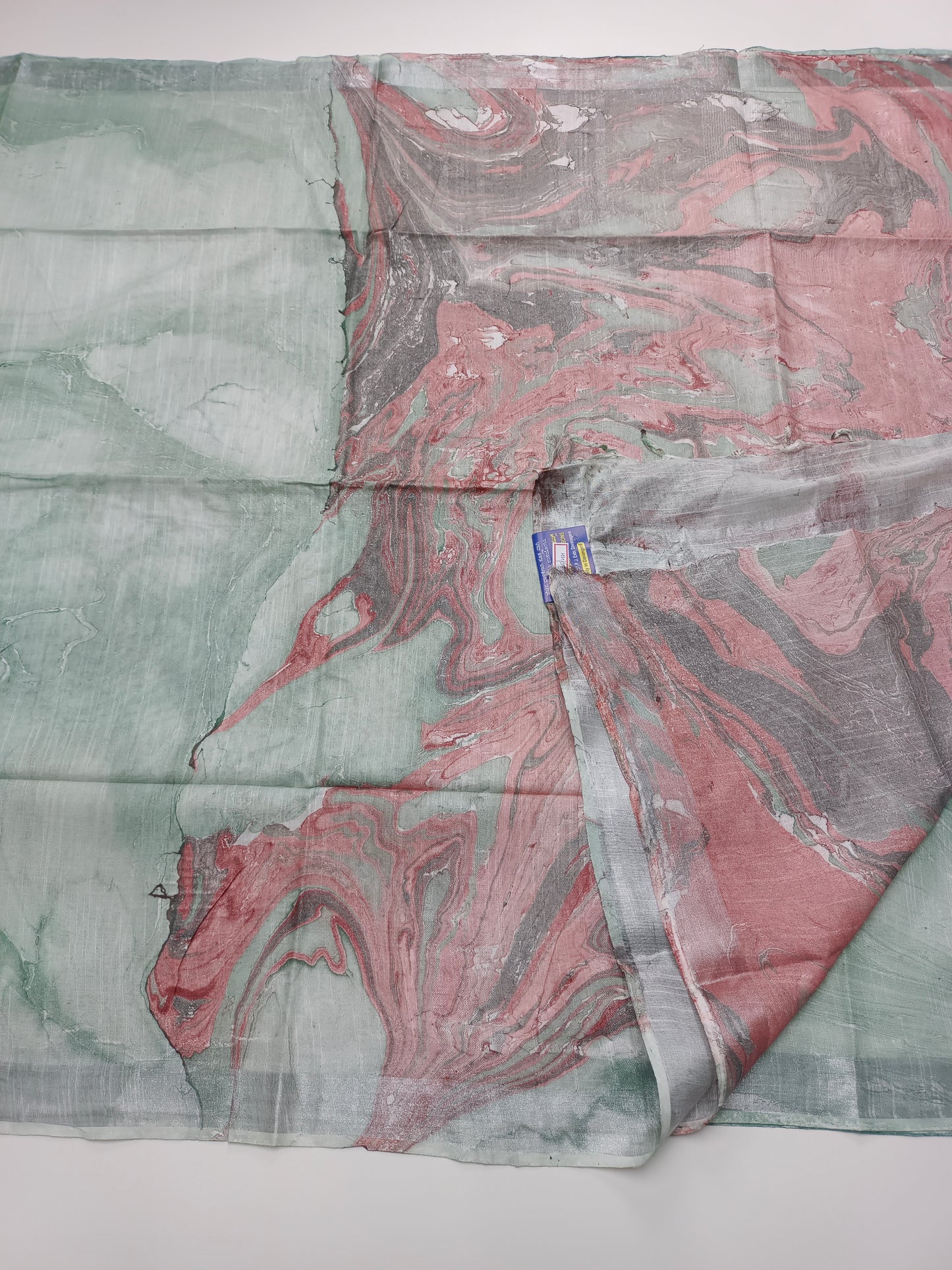 FANCY MARBLE PRINTED BHAGALPURI SAREE