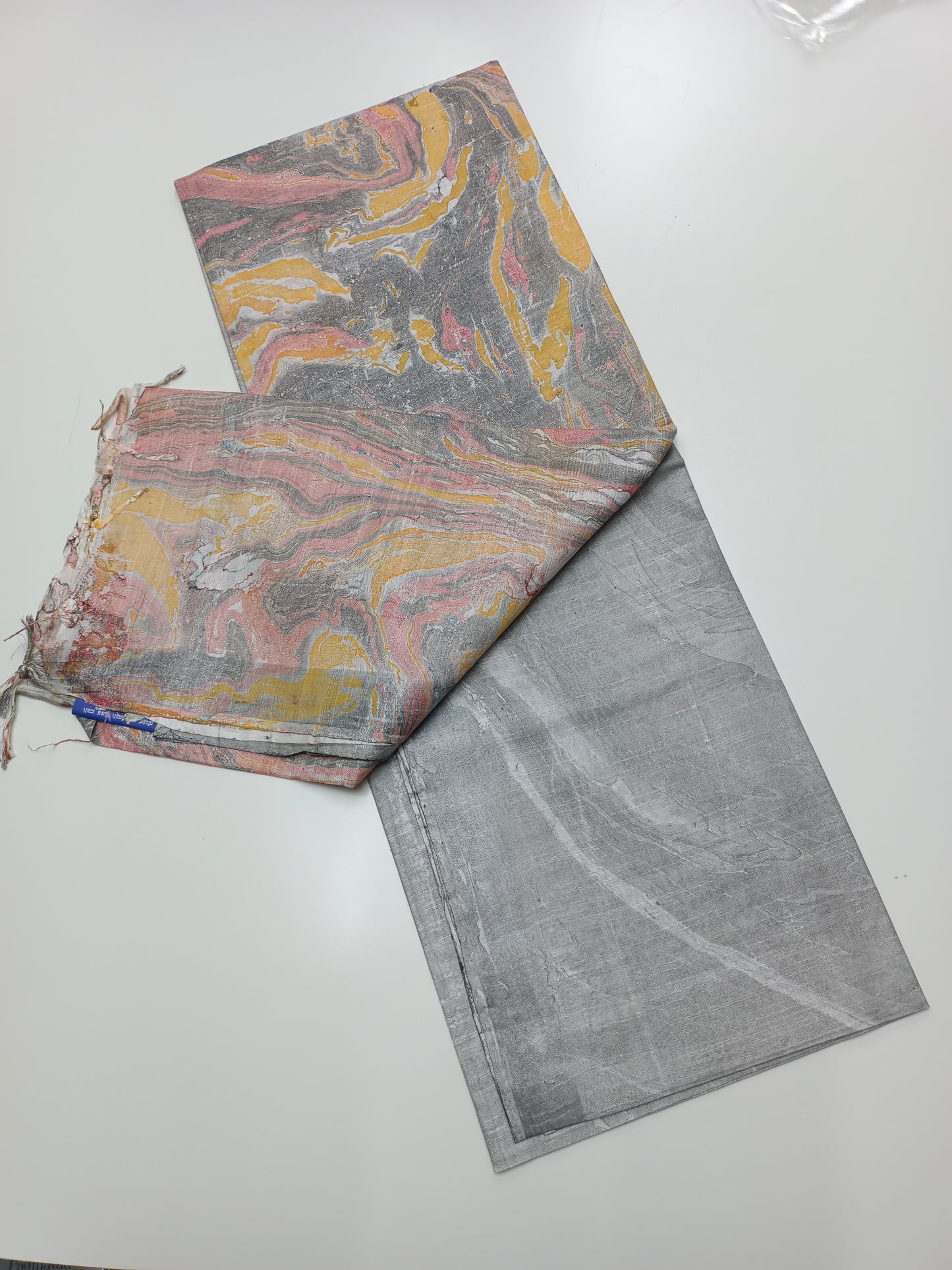 FANCY MARBLE PRINTED BHAGALPURI SAREE