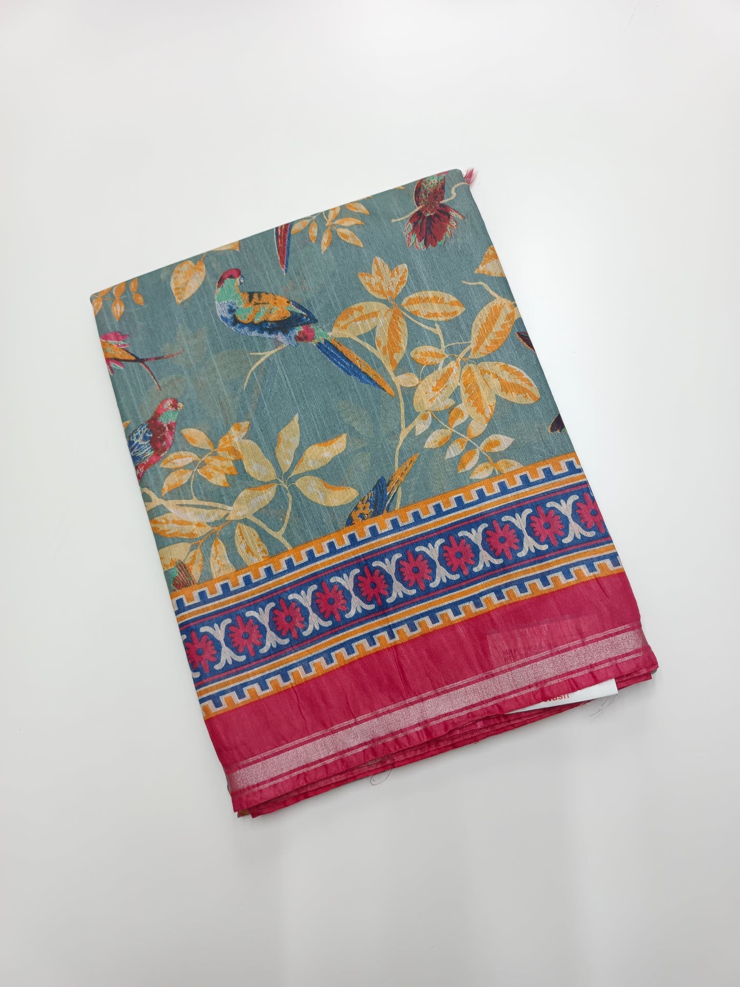 FANCY PRINTED TUSSER BHAGALPURI SAREE