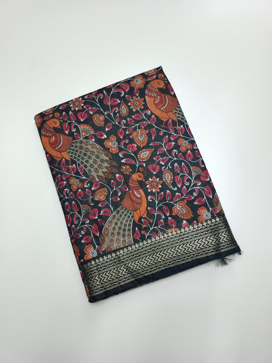 FANCY MAHESHWARI PRINTED BHAGALPURI SAREE
