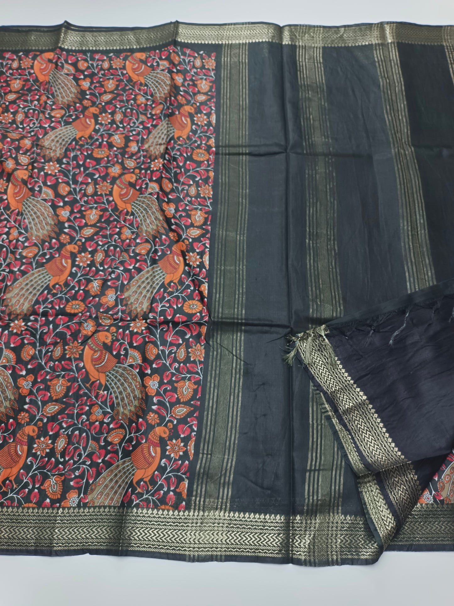 FANCY MAHESHWARI PRINTED BHAGALPURI SAREE