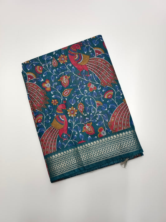 FANCY MAHESHWARI PRINTED BHAGALPURI SAREE