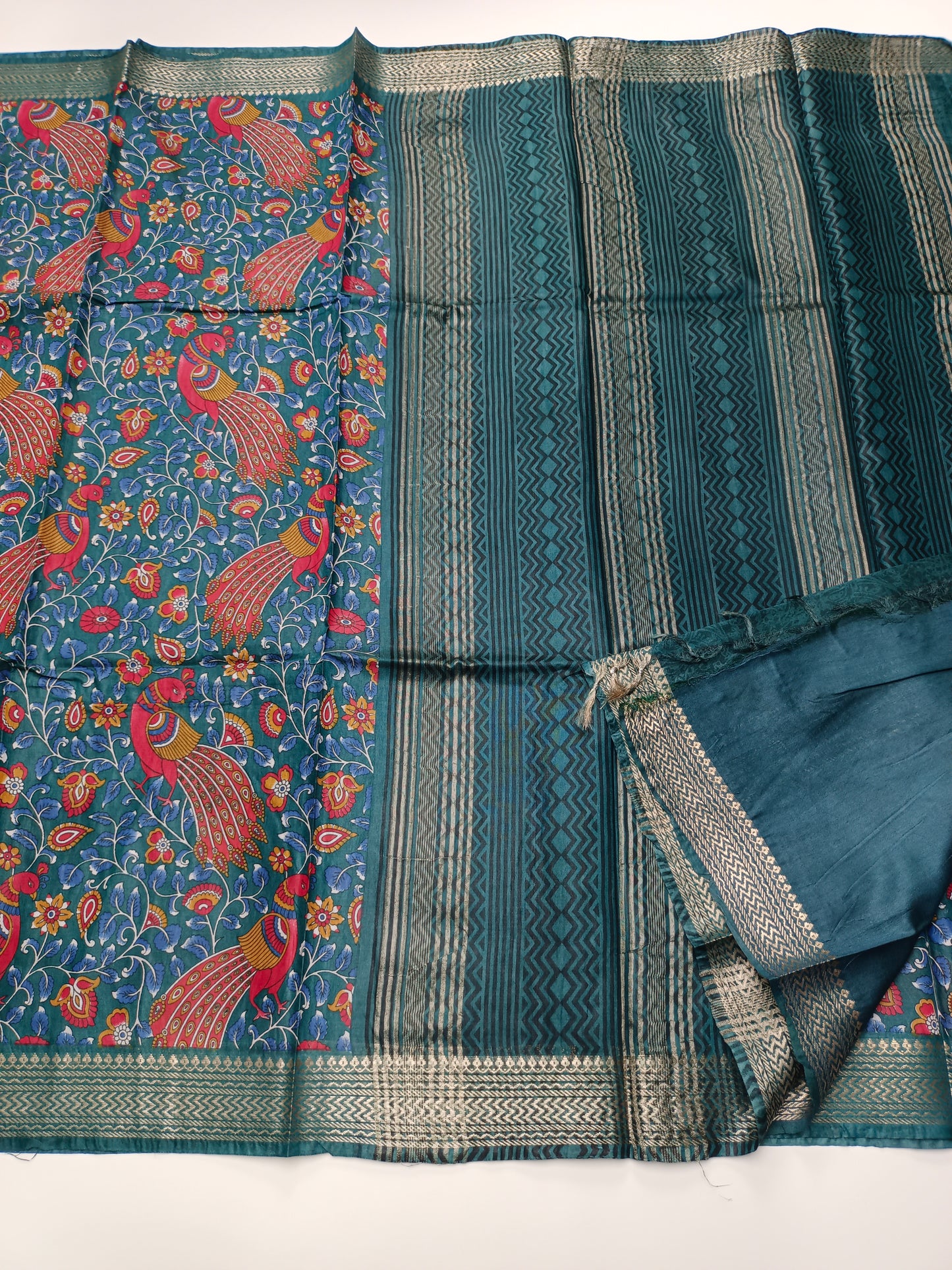 FANCY MAHESHWARI PRINTED BHAGALPURI SAREE