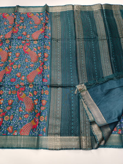 FANCY MAHESHWARI PRINTED BHAGALPURI SAREE