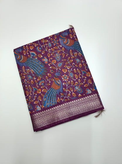 FANCY MAHESHWARI PRINTED BHAGALPURI SAREE