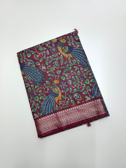 FANCY MAHESHWARI PRINTED BHAGALPURI SAREE