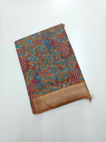 FANCY MAHESHWARI PRINTED BHAGALPURI SAREE