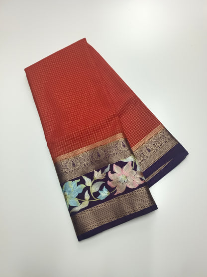 FANCY SEMI CREPE SILK SAREE