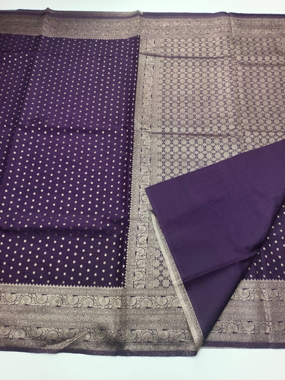 SEMI SOFT BANARASI CREPE SAREE