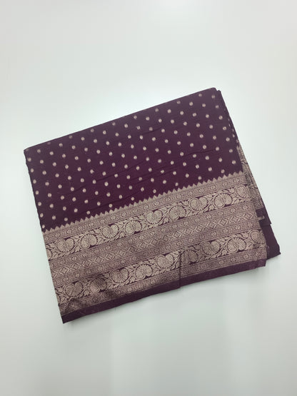SEMI SOFT BANARASI CREPE SAREE